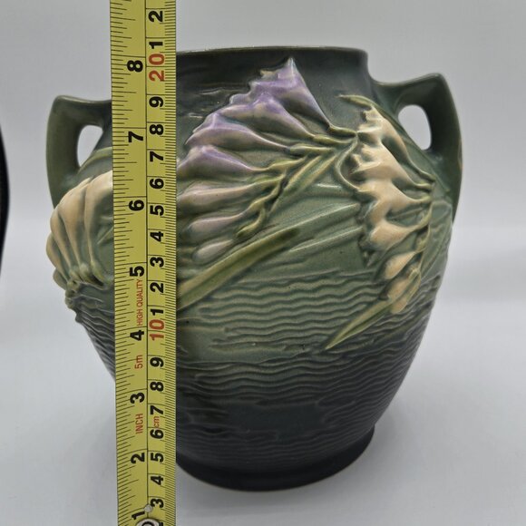 Vintage Roseville Pottery 4-8 Freesia Cookie Jar Made in the USA - Picture 4 of 10